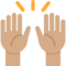 Raising Hands - Medium emoji on Twitter